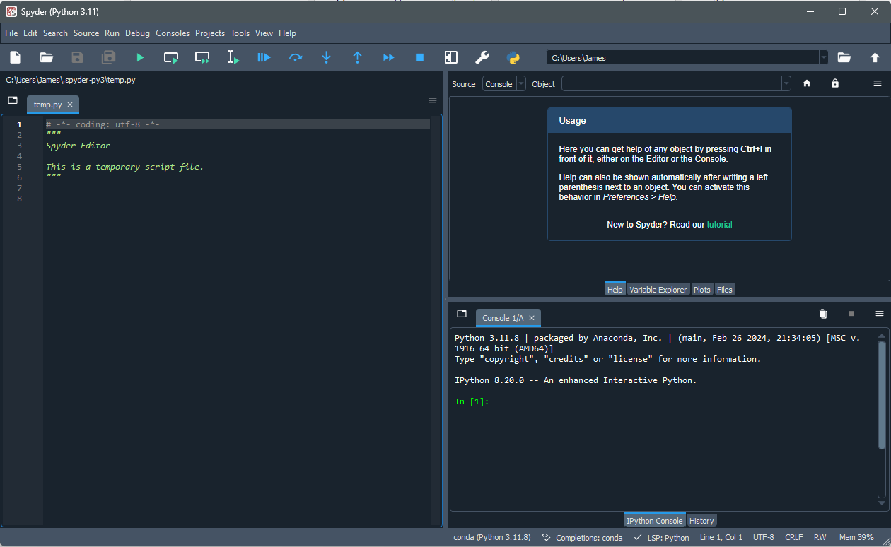 /Introduction_to_Python/Spyder%20pane%20layout%20on%20first%20initialisation